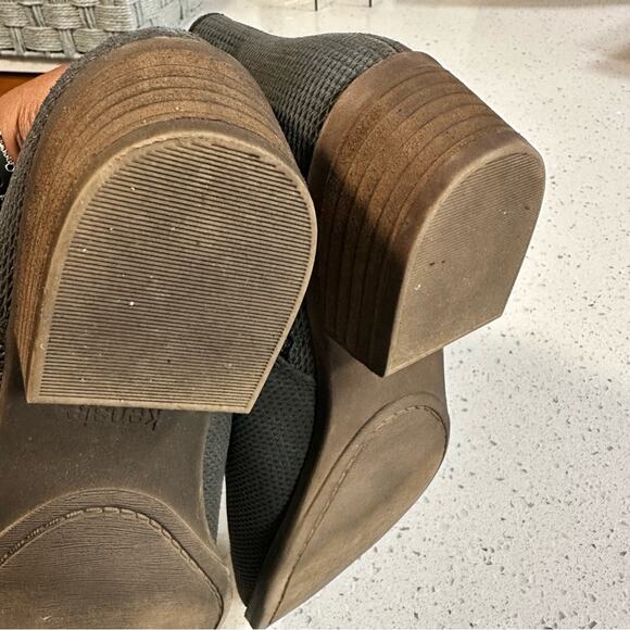 Kensie Gerona Textured Gray Ankle Booties Low Block Heel Size 9M - Picture 7 of 10